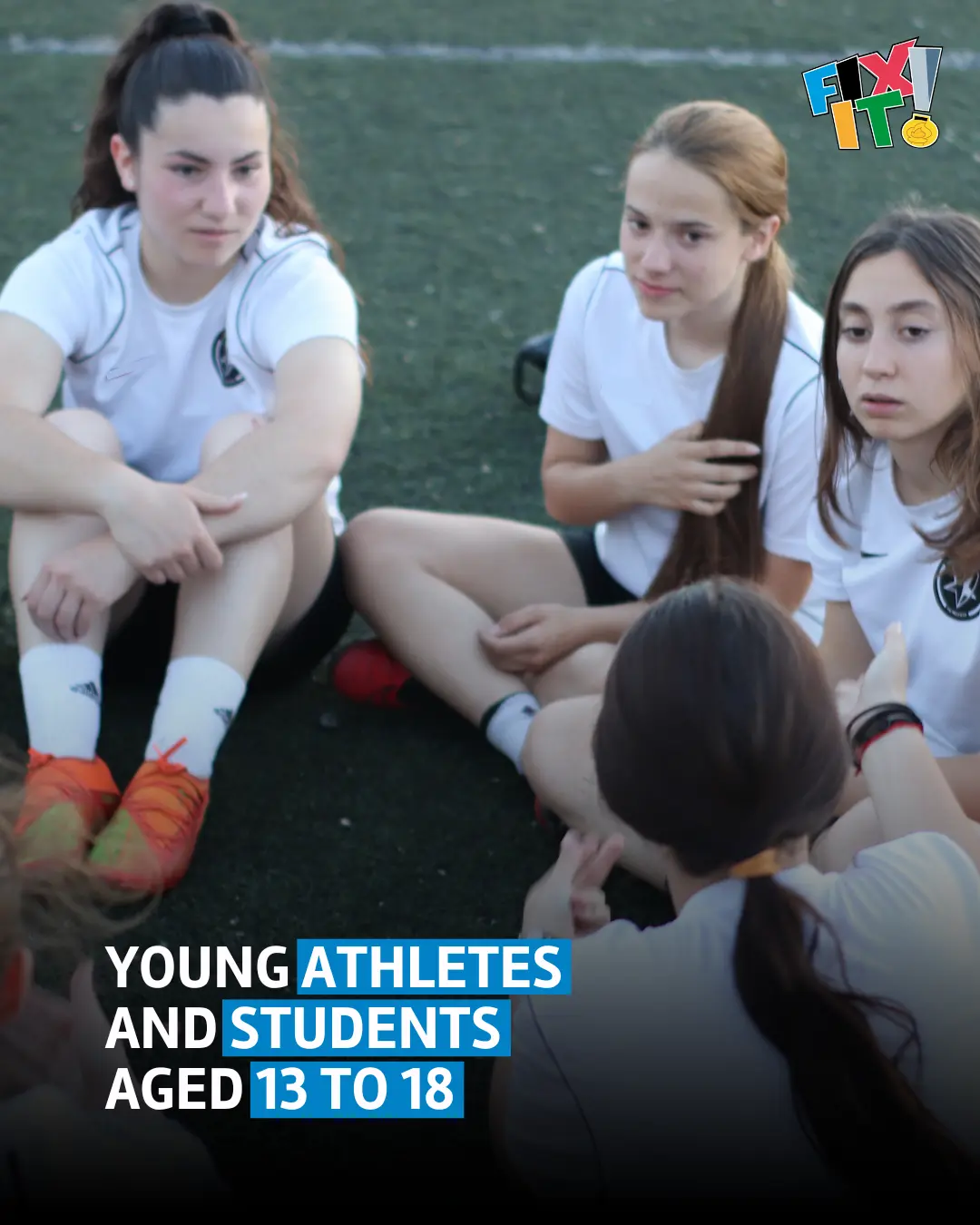 Young athletes and students aged 13 to 18